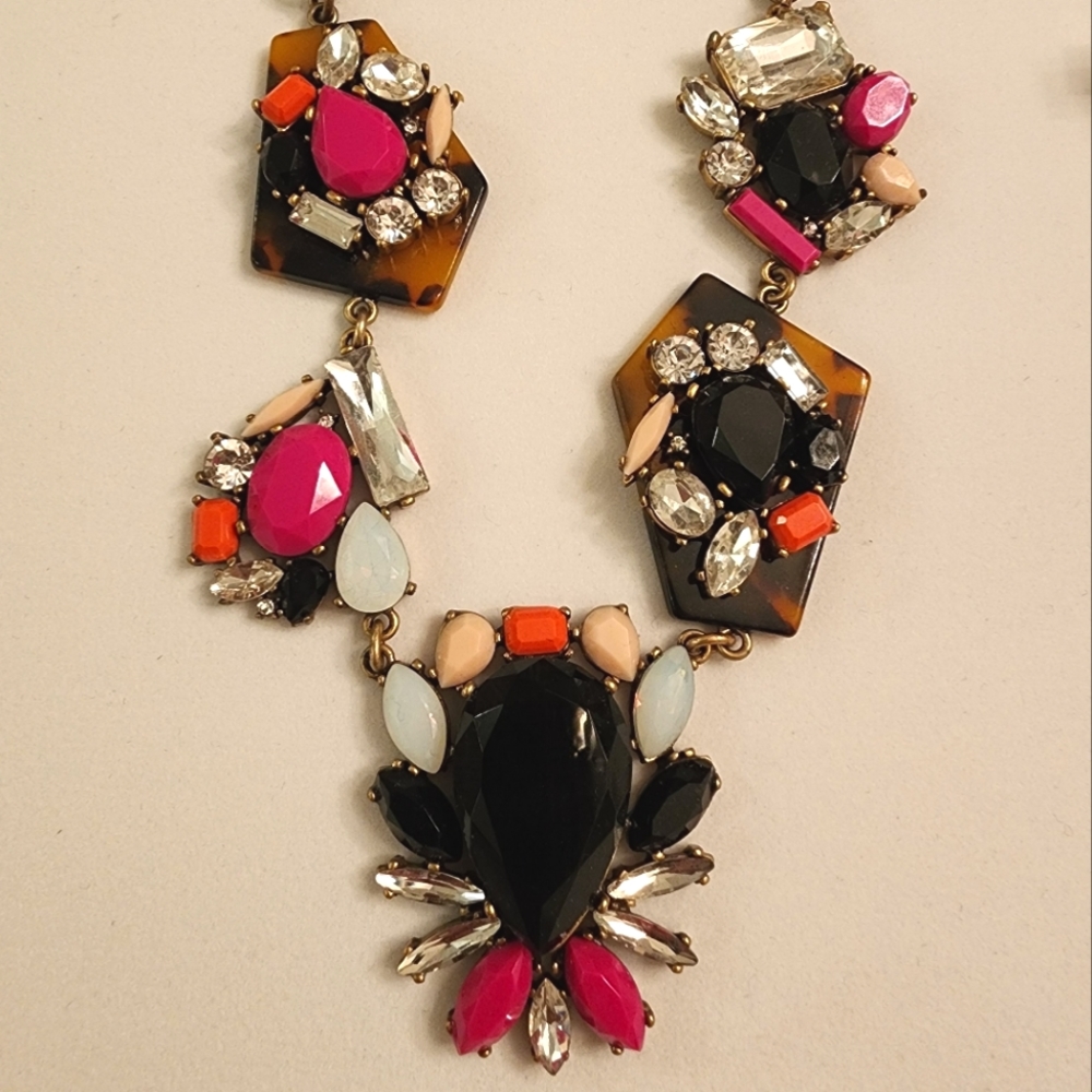 J. Crew Tortoise Crystal Necklace